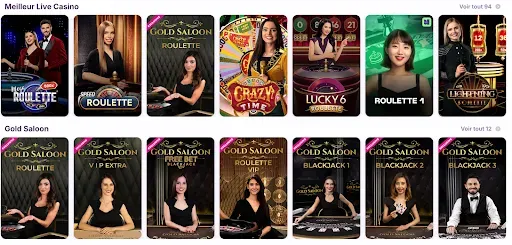 Stolové hry v kasíne Nomini, vrátane variant blackjacku a rulety